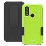 Wireless ProTech Case Compatible with CAT S62. Rotating Belt Clip Holster and Durable Flexible Protective Case Combo (Lime Green)