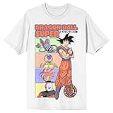 Dragon Ball Z Goku and Villains Men's White Vintage Graphic Tee Shirt - 6XL