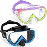 Freela Kids Swim Goggles for Girls Boys Kids 6-14 3-6 4-7 8-12 with Nose Cover, Water Pool Beach Swimming Goggles Mask for Childrens Youth Age 4 5 Tempered Glass Anti Fog Waterproof 180° Clear View
