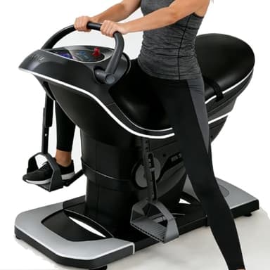 Electric Horse Riding Machine for Full Body Core & Cardio Workout,3D Simulation Abdominal Trainer,Home Gym Fitness Equipment with 20 Speeds,LCD Display,PU Leather Seat 330 lbs Capacity