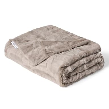 Minky Couture Sorbet Blanket - Ultra-Soft Throw for Silky Smooth Comfort - Premium Decorative Throw - Midweight, Breathable Fabric - Machine Washable Travel, Tranquil Dove