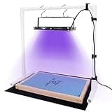 Caydo 50W LED UV Screen Printing Light with Light Stand and Black Fabric, Cable Tie, Exposure Unit for Screen Printing and Cyanotypes