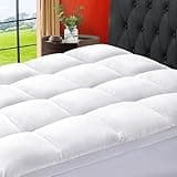 SOPAT Mattress Topper Cal King Size Extra Thick Mattress Pad 8-21" Deep Pocket Soft Down Alternative Fill Mattress Protector Pillow Top Mattress Cover (72x84 Inches, White)
