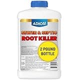 Adios! Sewer and Septic Root Killer for Trees and Shrubs, Copper Sulfate Formula Protects Sewer Pipes, Drains and Septic Tanks from Invasive Root Growth (2 Pound)