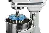 Whisk Wiper® PRO compatible with KitchenAid Bowl-Lift Stand Mixers - Mix Without The Mess - The Ultimate Stand Mixer Accessory - Only Compatible With 6-Wire Whisks (Glass Blue)