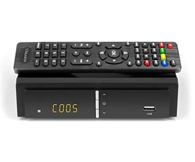 Aluratek Digital TV Converter Box with Digital Video Recorder (ADTB01F), Black
