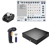 Point of Sale POS System Includes Software Barcode Scanner Thermal Printer Cash by NamesBrand (Black)