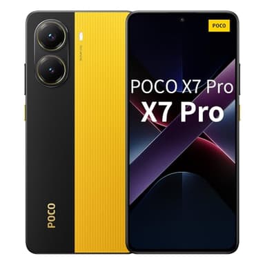 XIAOMI Poco X7 PRO 5G + 4G LTE (for Tmobile Mint Tello & Global) (256GB + 12GB) Ai 6.67" 50MP Gamers Phone NFC Dual sim Unlocked Model 2412DPC0AG (Yellow)