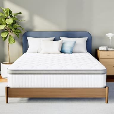 Neo Sleep Full Size Mattress, 12 Inch Hybrid Comfort & Supportive Mattress in a Box, Cooling Gel Memory Foam and Pocket Springs with Pressure Relief, CertiPUR-US Certified, Medium Firm