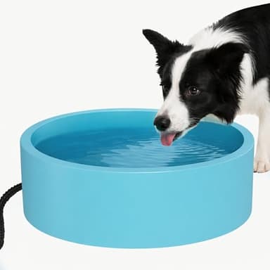 Large Heated Water Bowl for Dog & Cat, Outdoor Heated Dog Bowl with Chew Resistant Power Cord, Waterproof Heated Pet Bowl Smart Thermal-Dish in Winter for Dog Cat Chicken Birds, 108 OZ UL Certified