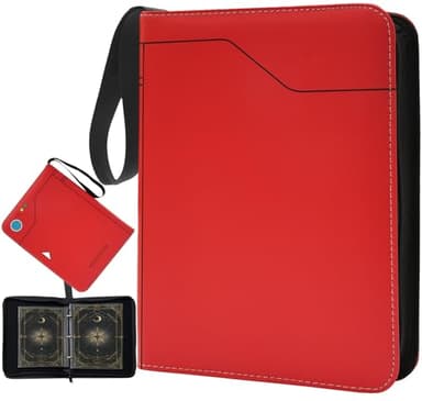 Jumbo Card Binder 100 Pockets Hold Oversized Big Card, 50 Pockets for L(5.4'' x 7.5''), 50 Pockets for XL(5.9'' x 8.1''), Sports Trading Card Collector Binder with Removable Sleeve