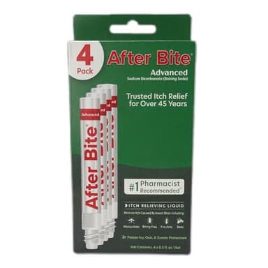 After Bite Advanced Formula - Itch Relief with Sodium Bicarbonate - Ideal for Mosquito & Fire Ant Bites, Bees & More - Portable Pen Applicator - 0.5 oz (4 Pack)