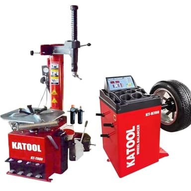 KATOOL KT-T800/B700 Tire Changer and Wheel Balancer Combo Machine Garage Shop Equipment for Tire Repair and Wheel Balancing
