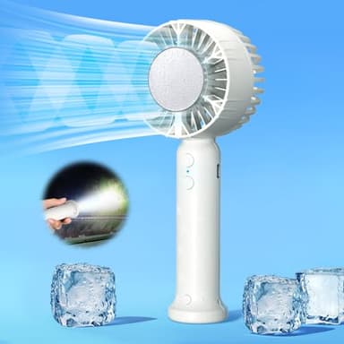 WHOLEV Portable Cooling Fan with Refrigeration Mode - Handheld Fan that Blows Cold Air, 3 Speed Cooling Plate with Rechargeable Battery and Quick Cool Down for Outdoor, Travel, Camping, Working