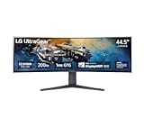 LG 45GR65DC-B Ultragear Curved Gaming Monitor 45-Inch 32:9 QHD 200Hz 1ms UltraWide Display AMD FreeSync Premium Pro VESA DisplayHDR 600 HDMI 2.1 x2 DP UBS x3 Tilt/Height/Swivel Stand - Black