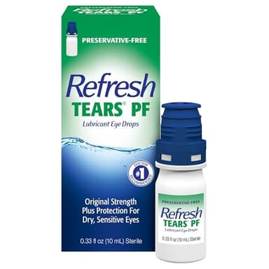 REFRESH TEARS PF Preservative-Free Artificial Tears Lubricant Eye Drops, 0.33 fl oz (10 mL)