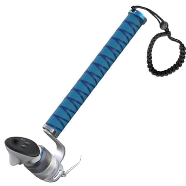 VR Cricket Bat Attachment for iB Cricket - Aluminum Short Cricket Bat Handle Accessory Compatible with Meta Quest 3/3s, Q2 and Q Pro Enhance Immersive VR Game Experience- Right(Blue)