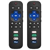 (Pack of 2) Replacement-Remote-Control for Roku-TV,Compatible for TCL Roku/Hisense Roku/Onn Roku/Philips Roku Smart TVs(Not for Stick and Box)