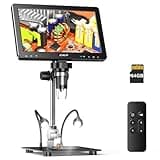 Elikliv EDM9 Max 10.1" HD IPS HDMI Digital Microscope 1500X, 20MP Coin Microscope Magnifier for Error Coins with Screen & Light, LCD Soldering Microscopes for Electronics Repair, PC/TV View, 64GB