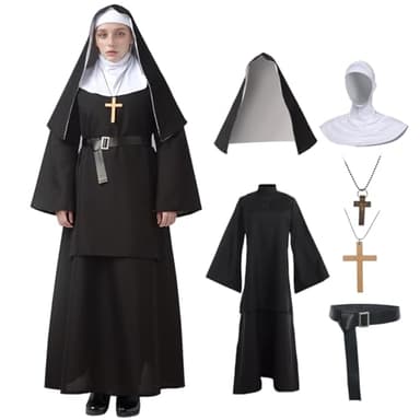 BPURB Womens Costume Nun Outfit for Halloween Party