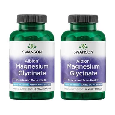 Swanson Chelated Magnesium 133 Milligrams 90 Capsules (2 Pack)