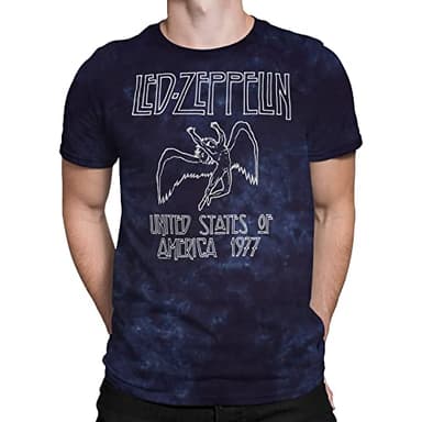 Liquid Blue Men's Led Zeppelin USA Tour '77 T-Shirt, Multi, XX-Large