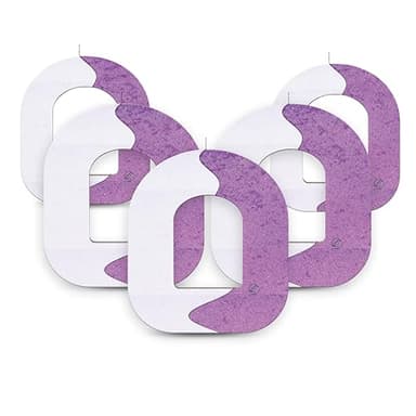 ExpressionMed - Adhesive Patches for Omnipod (Pack of 5) - UV Reactive, Sun Sensitive Color, Made in The USA, Waterproof, Non-Fraying, Pre-Cut CGM Sensor Tapes (Solar Violet Variety Pack)