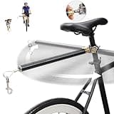 Dog Bike Leash with Built-in Buffer Spring, 180° Rotating or Fixed | Quick Attach Mechanism | Thickened Steel Wire Rope | 550-lbs Pull Strength, Hands Free Bicycle Dog Exerciser (Carbon Fiber, L)