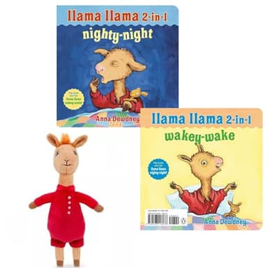 Llama Llama 2-in-1: Wakey-Wake/Nighty-Night boardbook by Anna Dewdney and 9.5-Inch Llama Llama Red Pajama Gift Set