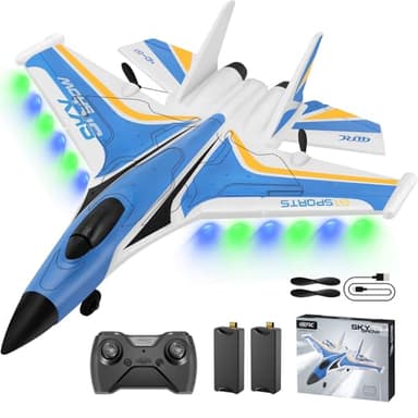 4DRC G1 RC Plane for Adults Kids, RC Airplane Fighter Jet 2.4GHz 4 Channel 6-axis Gyro Stabilizer RTF Glider Aircraft Plane Toys, Easy to Fly Remote Control Airplane Glider for Kids & Beginners