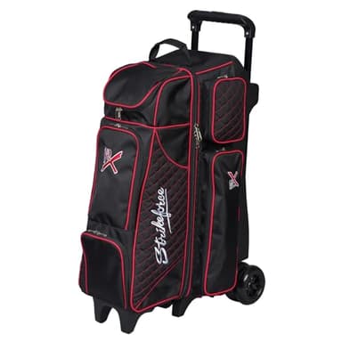 KR Strikeforce Royal Flush 4x4 4 Ball Roller Bowling Bag - Black/Red