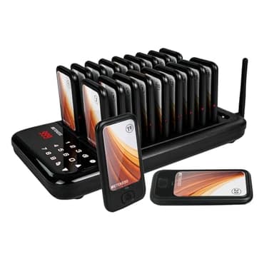 Retekess TD173 Restaurant Pager System, Buzzers for Restaurant, Turn Off The Beep, Custom Stickers, 20 Pagers with Buzzer Vibration Flash for Food Court, Hotels, Churches