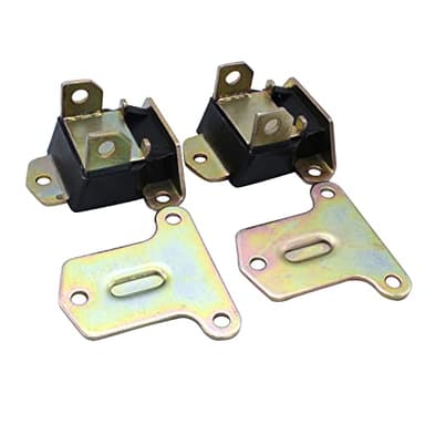A Pair Polyurethane Motor Engine Mounts Bracket Black Compatible for Small & Big Block Chevy Engine SBC BBC 350