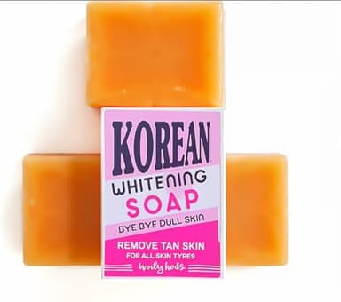 Korean Whitening Soap, Tan Removal Bar for All Skin Types, Dull Skin Treatment (Pack of 3)