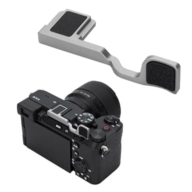 JJC Metal Thumb Up Grip for Sony A7CII A7C II A7CR A7C R Camera, Hot Shoe Mount Thumb Rest Support for Stable and Safe Hand Hold, with Anti-Scratch Silicone Pad, Not Affect The Use of Camera Buttons