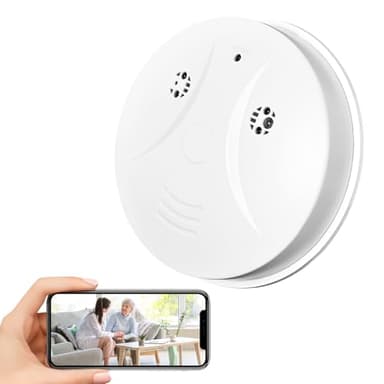 Lian.Ripple.Lian Visible Ceiling Mount Indoor WiFi Camera 1080P HD – for Baby Pet Elderly Monitoring, Round Design, No Smoke Detection