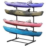 Oxphanor Freestanding Kayak Storage Rack 4 Level, Adjustable Kayak and SUP Stand, Weatherproof and Heavy Duty Surfboard Storage Rack, Hold up Kayaks, SUPs, Paddleboards, Canoes