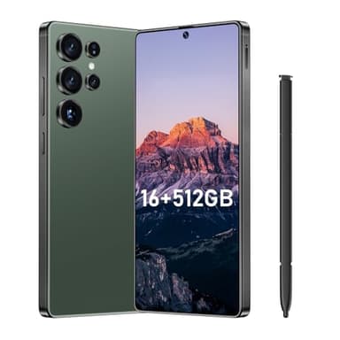 Bnjbmj I25 Ultra Flagship Killer Smartphone - Snapdragon 8 Gen 3, 16GB+512GB, Massive 6.99" FHD+ Display, 108MP+68MP Pro Cam, 7000mAh 2-Day Battery, Android 14, Includes Stylus Pen (Green)