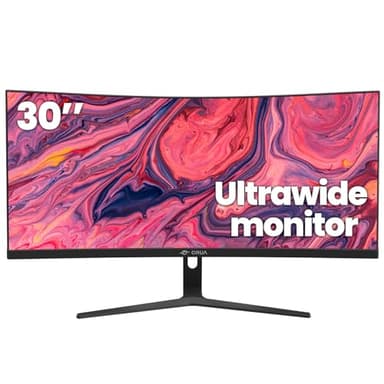 CRUA 30Inch Ultrawide Curved Monitor, 21:9 FHD(2560x1080P) VA Computer Monitor, 120% sRGB 100HZ 1500R PC Monitors Support FreeSync, Wall-Mounted, with HDMI/DP Display Port-Black