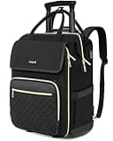 Arcoyard Rolling Backpack for Women, Travel Rolling Laptop Backpack with Wheels, Vertical & Horizontal Storage 2 In 1, Flip-Top Design, Water-Resistant Overnight College Underseat Carry on Luggage