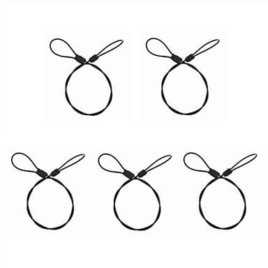 SIOTI Steel Tether Lanyard with 5PCS 12Inch for GoPro Hero 6/5/4/3+/3/2/1/Session,Action Camera and Other Applicable Equipment(12in)