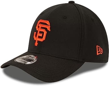 New Era MLB 39Thirty Team Classic Stretch Flex Fit Team Color Primary Logo Primary Logo Baseball Cap Hat - San Francisco Giants Black - Large-X-Large