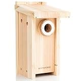 WHITEHORSE Premium Bluebird House - A Bird House Built to NABS Specs - Nestbox for Various Songbird Species - Cedar Bluebird Box House - Weatherproof Bird Houses for Outdoors (15” Floor)
