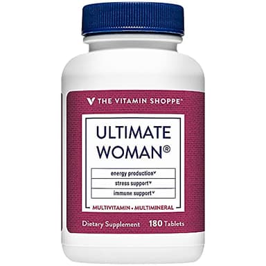 The Vitamin Shoppe Ultimate Woman Multivitamin - High Potency Daily Multi with Energy Blend, Complete Nutrition for Women (180 Tablets)