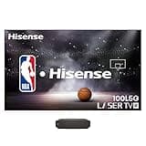 Hisense 100L5G-DLT100B 4K UHD Ultra-Short Throw Laser TV 100" High Gain ALR Screen, 2700 lumens, Compatible with Dolby Atmos, Google Assistant and Chromecast Built-in, Compatible with Alexa