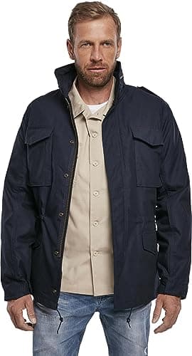 Brandit Individual Wear Men's M65 Classic Field Jacket, Navy, Medium