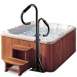Hot Tub Handrails, Adjustable 45-53" Height with 360 Swivel, SPA Safety Railing,Inside and Outside Two-Way handrails, Indoor/Outdoor, Black Patent Pending