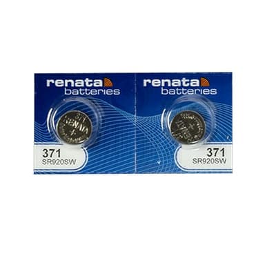 Renata 371 SR920SW Batteries - 1.55V Silver Oxide 371 Watch Battery (2 Count)