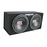 MTX Terminator Dual 12-Inch Subwoofers with Loaded Enclosure, 1200W Max Power, 400W RMS