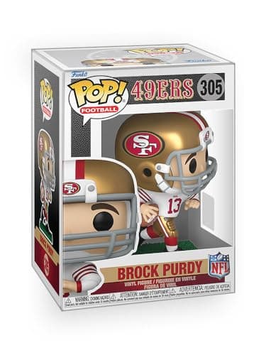 Funko Pop! Football: 49ers - Brock Purdy Vinyl Figure Bundled with Box Protector